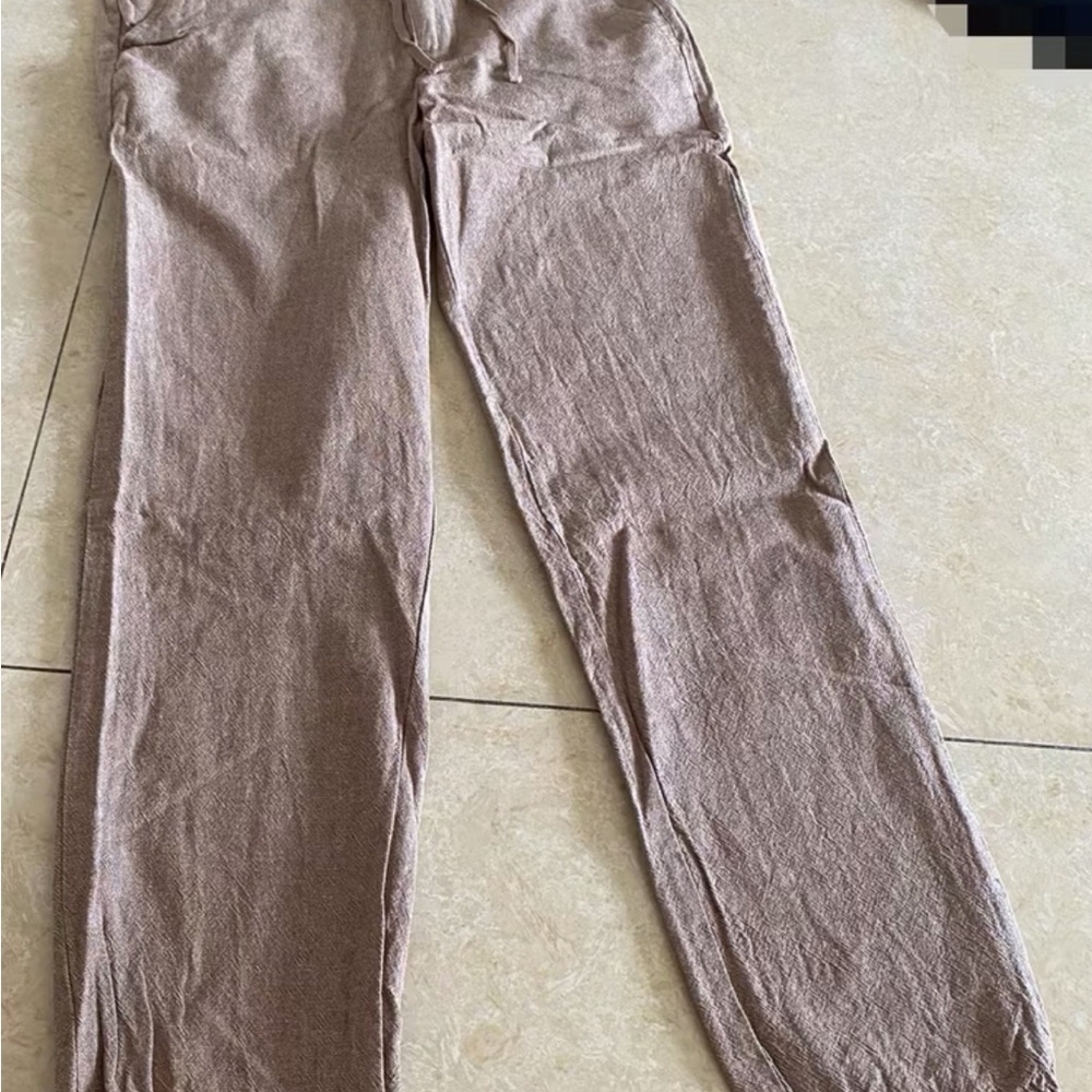 Women's Wide Leg Pants in Tan